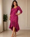 Modelagem Vestido Peplum Manga 3/4