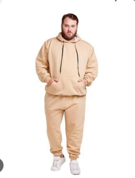 Conjunto moletom masculino plus size fechado