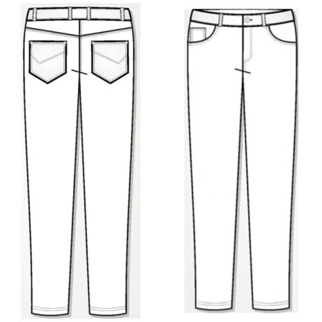 Molde calça jeans masculina