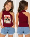 Modelagem de Blusinha Ombro Unico Infantil