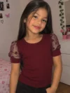 Modelagem blusinha manga princesa infantil