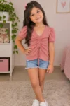 Modelagem de Blusinha Puxadinha Infantil
